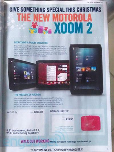 Motorola Xoom 2'nin Avrupa fiyatı ortaya çıktı