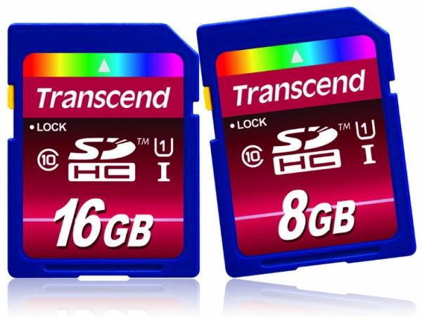 Transcend, Class 10 sınıfı 8GB ve 16GB kapasiteli SD kartlarını duyurdu