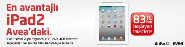 Avea, Apple iPad 2'yi satışa sundu