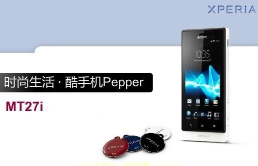 Sony Xperia MT27i ''Pepper'' internette boy gösterdi