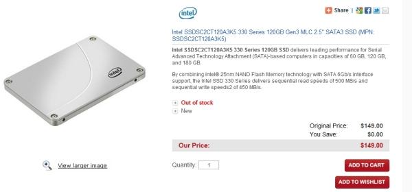 Intel'in 330 serisi yeni SSD sürücüleri fiyatlanıyor