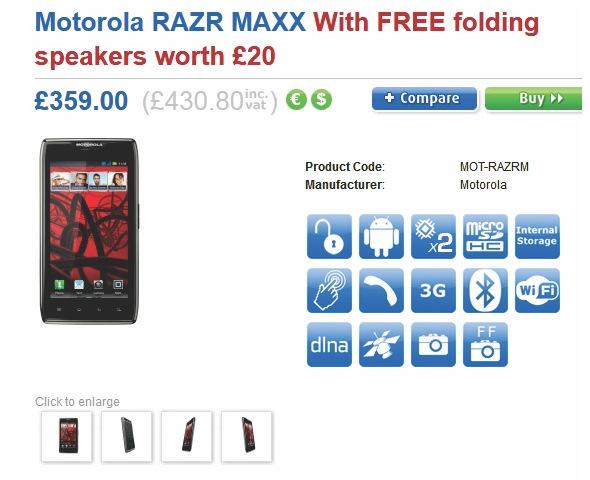 Motorola Razr Maxx için ön sipariş alımları başladı