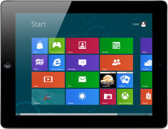 Splashtop uygulaması Win8 Metro Testbed ile iPad üzerinde Windows 8 tecrübesi yaşamak mümkün