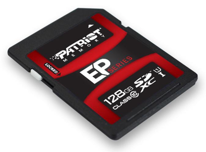 Patriot, 128 GB'a kadar kapasite sunan EP serisi SDHC/SDXC bellek kartlarını tanıttı