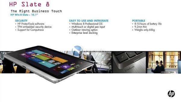 İşletme odaklı HP Slate 8 tablet görseli internete sızdırıldı 