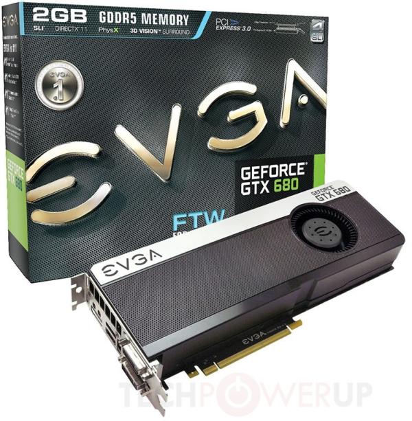 EVGA, GeForce GTX 680 FTW serisi ekran kartlarını duyurdu