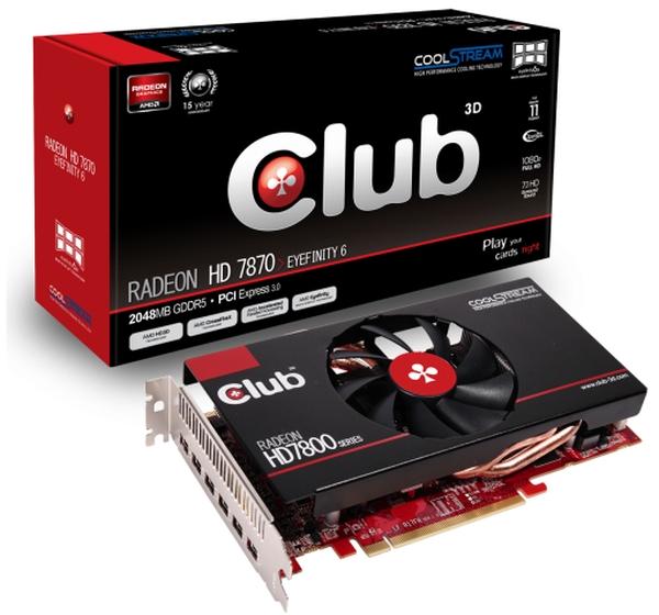 Club3D, 6 monitör destekli Radeon HD 7870 Eyefinity 6 modelini duyurdu