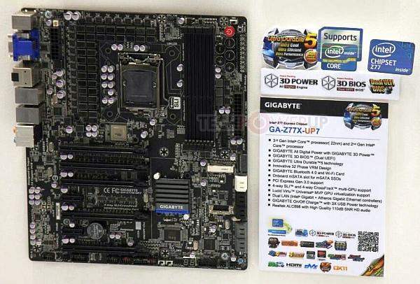 Gigabyte'dan 32 fazlı VRM tasarımına sahip üst seviye anakart; Z77X-UP7