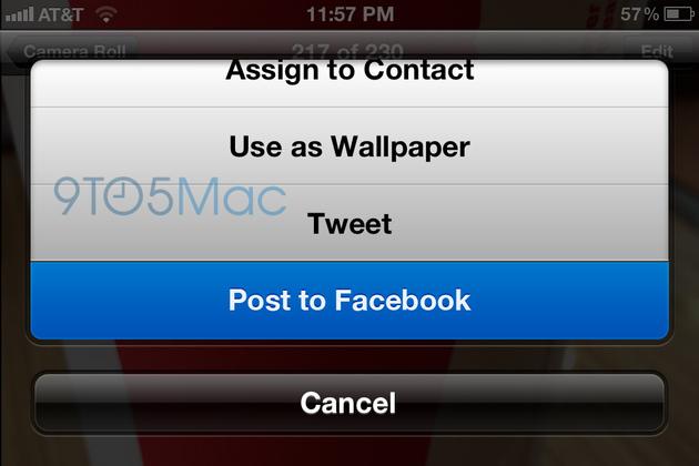 iOS6'da gelmesi muhtemel olan Facebook entegrasyonu detaylanıyor
