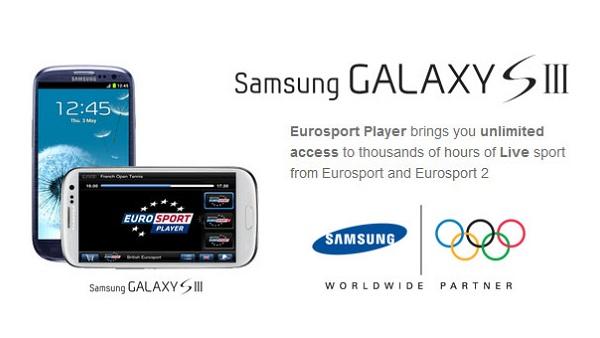 Samsung Galaxy S3 kullanıcıları için bir aylık ücretsiz Eurosport Player aboneliği dağıtılıyor