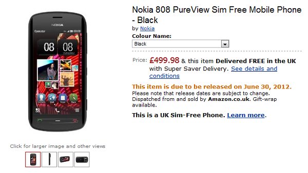Nokia 808 PureView, İngiltere'ye 30 Haziran'da geliyor