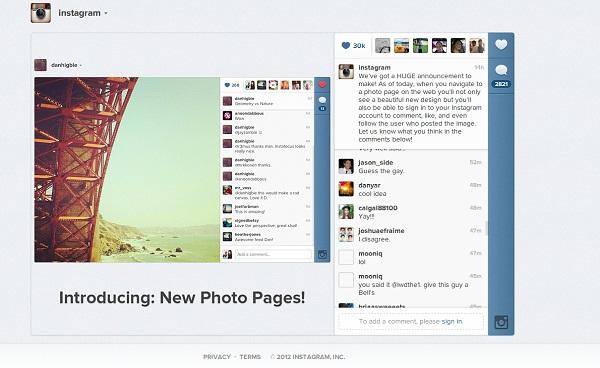 Instagram, web'deki varlığını arttırıyor