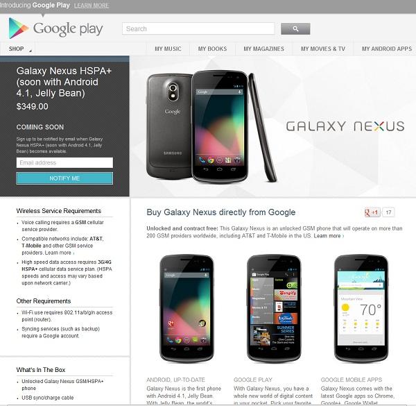 Galaxy Nexus'un Google Play'deki satışı durduruldu, önümüzdeki hafta Android 4.1 Jelly Bean ile tekrar geliyor