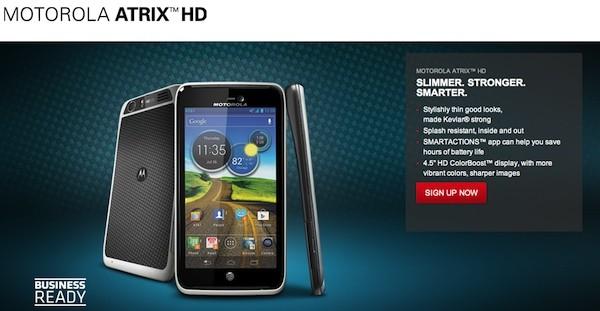 4.5 inç ekranlı Motorola Atrix HD ortaya çıktı