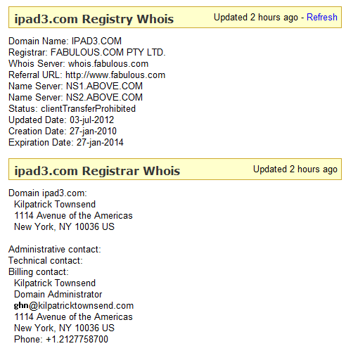 Apple, ipad3.com adresini fikri mülkiyeti olarak kontrol altına aldı