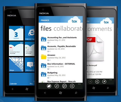 Box, Windows Phone uygulamasını yayınladı, Qualcomm ile anlaşma imzalandı