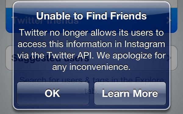 Twitter, Instagram'a önemli bir API'sini kapattı
