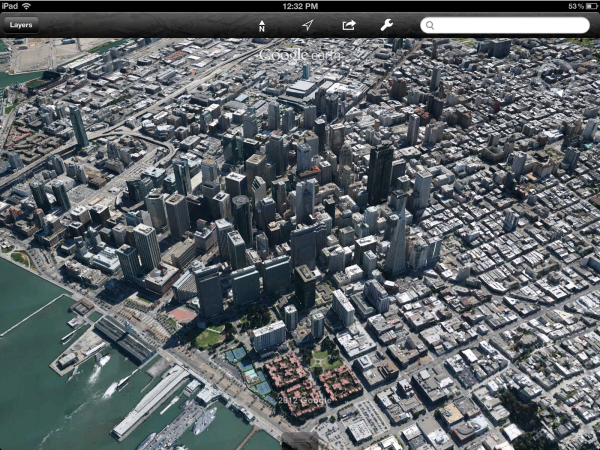 3D haritalara sahip Google Earth 7.0.0, App Store'daki yerini aldı