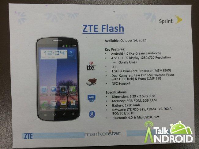 4.5-inç HD IPS ekranlı ve çift çekirdekli ZTE Flash, internette boy gösterdi