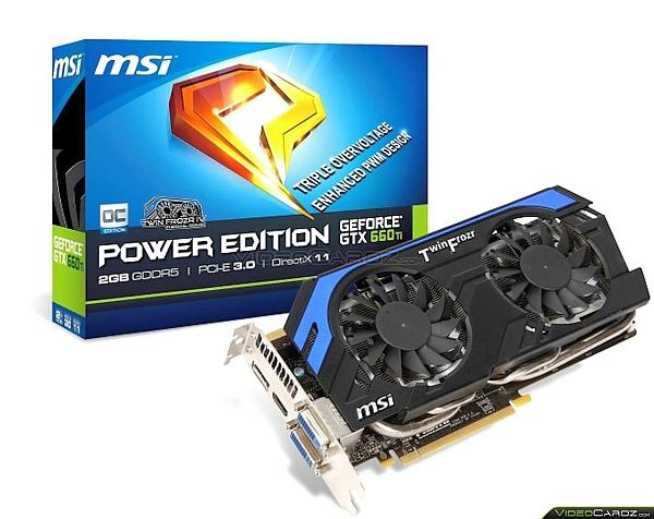 MSI'ın GeForce GTX 660 Ti Power Edition modeli göründü