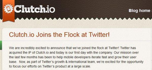 Twitter, Clutch.io firmasını satın aldı