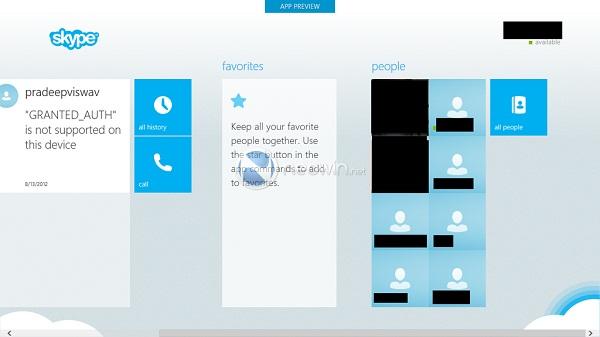 Skype'ın Windows 8 sürümüne ait görselleri internete sızdırıldı