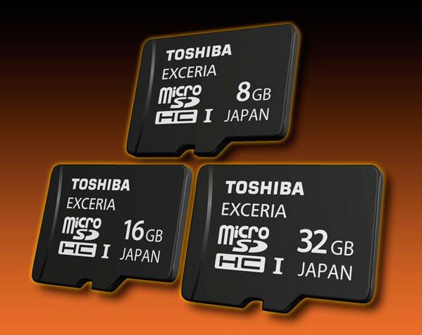 Toshiba, UHS-I sınıfı microSDHC bellek kartlarını duyurdu: Exceria
