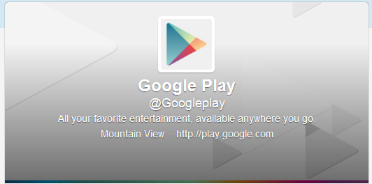 Google Play mağazası resmi Twitter hesabını faaliyete geçirdi