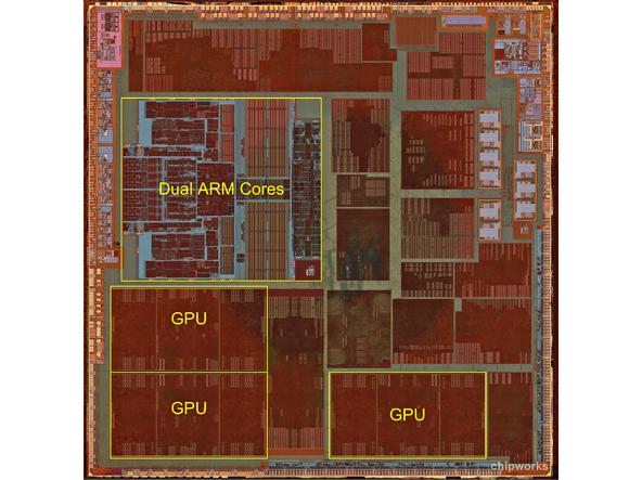 iFixit tarafından yapılan A6 incelemesinde 3 çekirdekli GPU dizilimi ortaya çıktı