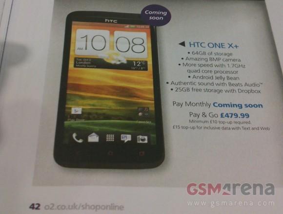 HTC One X+, O2'nin broşüründe görüntülendi