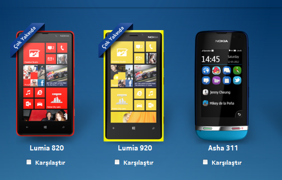 Yeni Lumia modelleri Nokia Türkiye sayfasında listelenmeye başladı