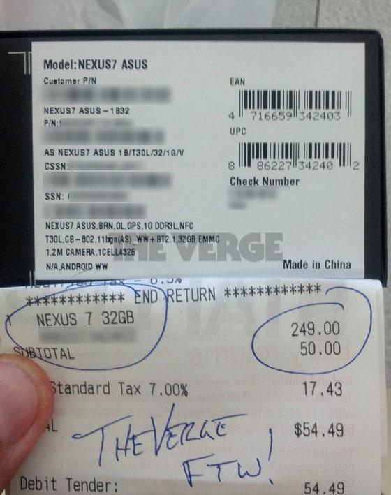 32GB'lık Nexus 7 bazı perakendeciler tarafından satılmaya başladı
