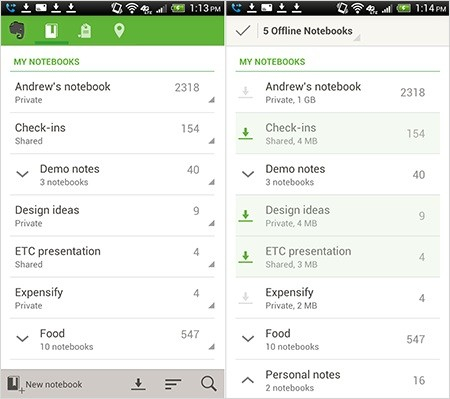 Android için Evernote güncellendi