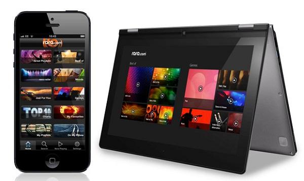 Çevrimiçi müzik hizmeti Rara, iOS ve Windows 8 için de geliyor