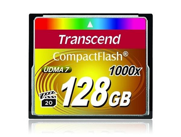 Transcend'den 128GB'a varan kapasite sunan 1000x CompactFlash bellek kartları