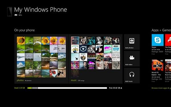 Windows 8 ve Windows RT için Windows Phone 8 eş zamanlama uygulaması Windows Store'da yerini aldı