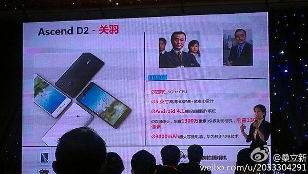 5 inçlik Huawei Ascend D2 detaylandı