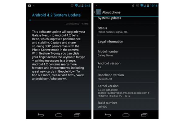 Galaxy Nexus, GSM versiyonuna Android 4.2 güncellemesi almaya başladı
