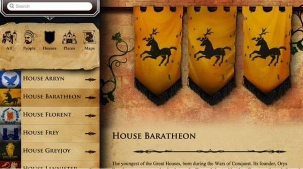 A World of Ice and Fire, iOS cihazınıza Game of Thrones rehberini getiriyor