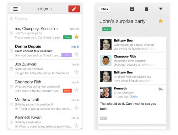 iOS için Gmail çoklu hesap desteği ile güncellendi