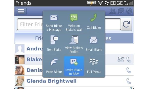 Facebook'un BlackBerry OS uygulaması güncellendi