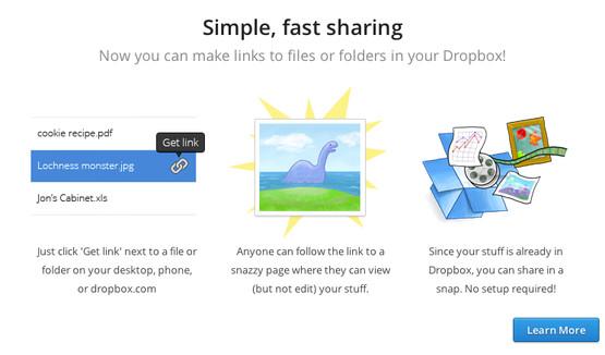 Dropbox, link paylaşım servisini başlattı  