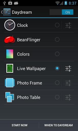 Live Wallpaper Daydream, Android 4.2 kilit ekranı ile uyumlu olarak geliyor