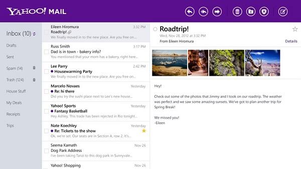 Yahoo! Mail uygulaması Windows 8 için duyuruldu 