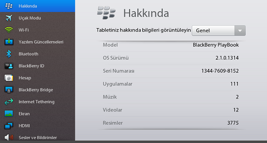 BlackBerry PlayBook, 2.1.0.1314 sürümüne güncellendi