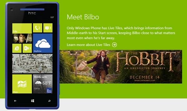 The Hobbit filmi için Windows Phone sayfası yayına başladı