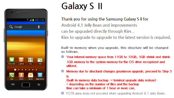 Samsung Galaxy S II için Jelly Bean güncellemesiyle ilgili detaylar resmen yayınlandı