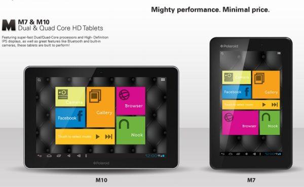 CES 2013 : Polaroid'den bütçe dostu M7 ve M10 Android tabletler