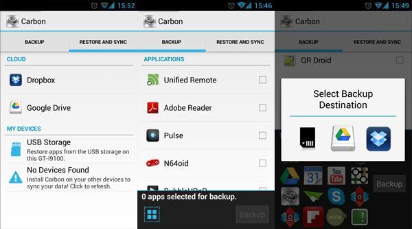 Android için Carbon, beta sürümüne Dropbox desteğini de ekledi