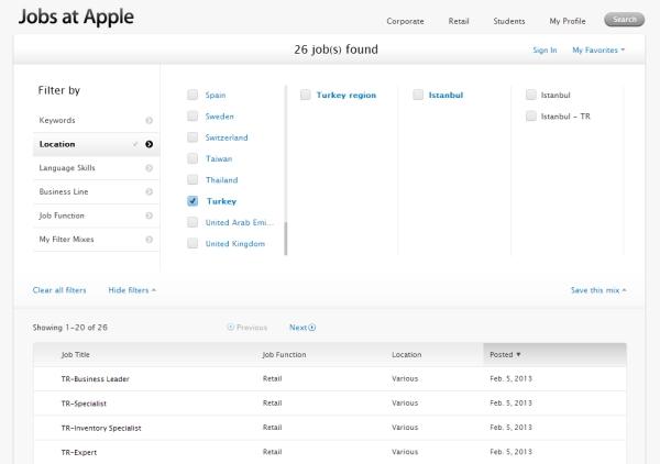 Apple, Türkiye'deki satış ve pazarlama faaliyetleri için yeni iş ilanlarını yayınladı